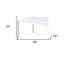 Table basse 48 "en bois manufacturé doré et blanc et métal