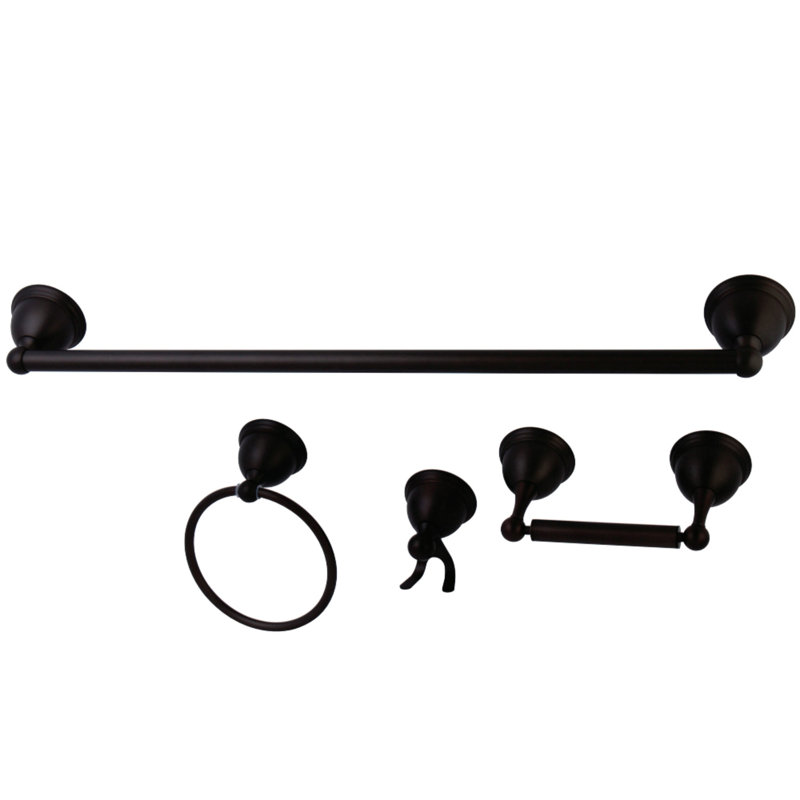 Ensemble de quincaillerie de salle de bain 4 pièces Kingston, Bronze huilé