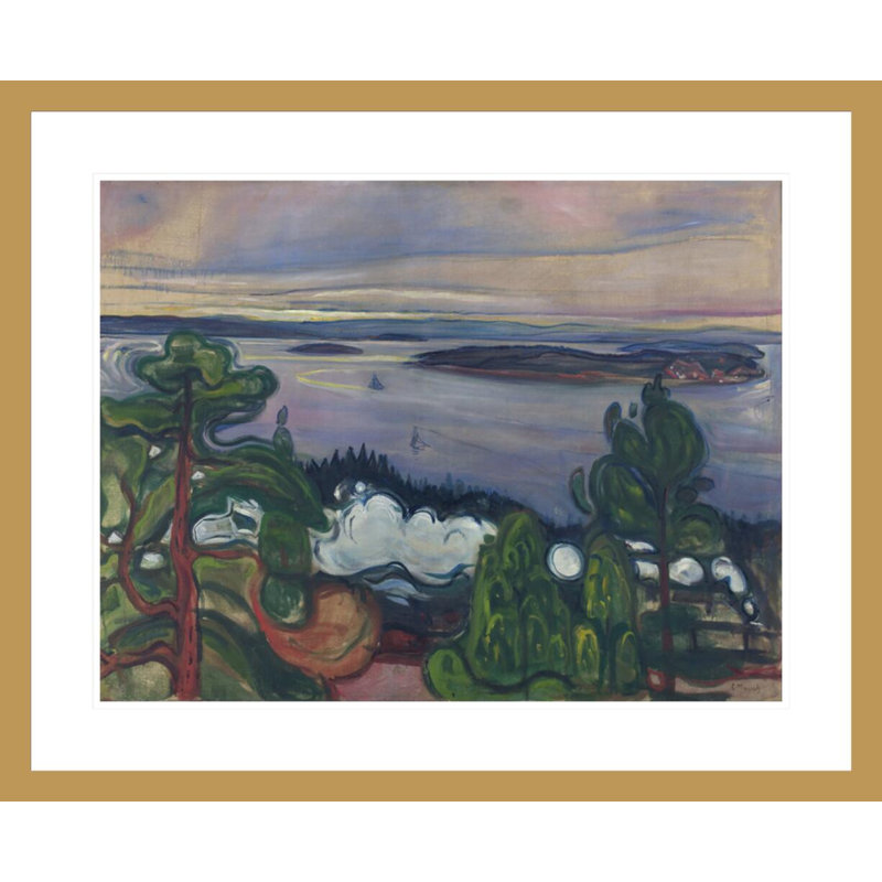 «Train Smoke» par Edvard Munch, impression giclée sur cadre, H 23,5 po x l 28,76 po