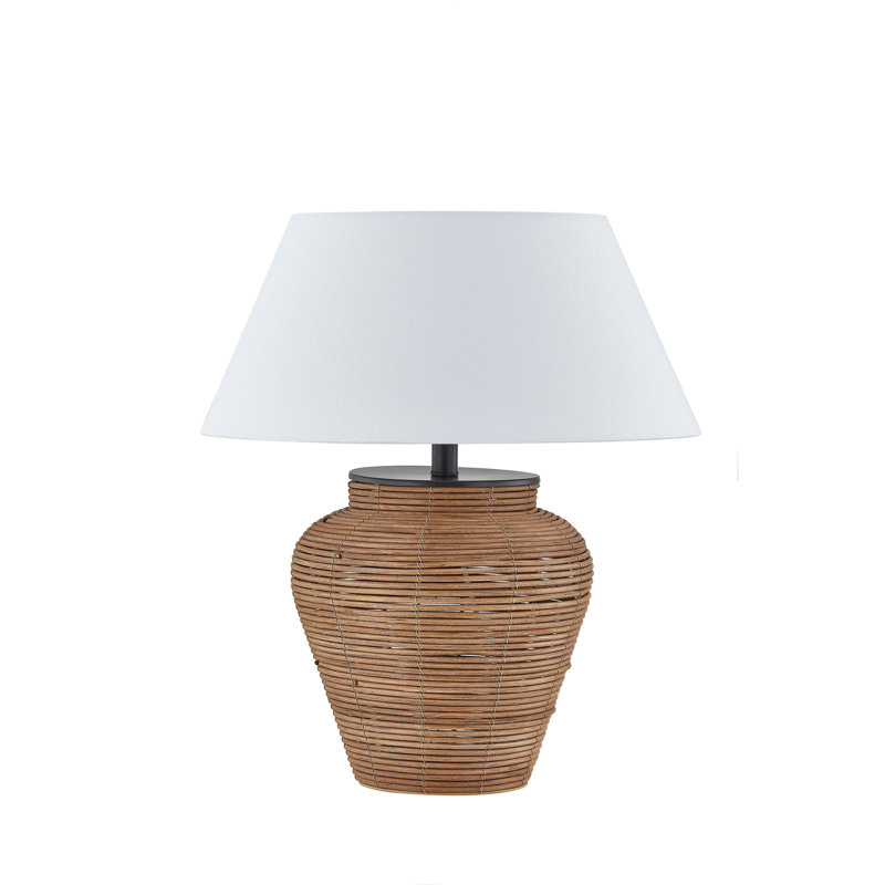 Lampe de table 22 "avec abat-jour en lin Catherine, brun Catherine