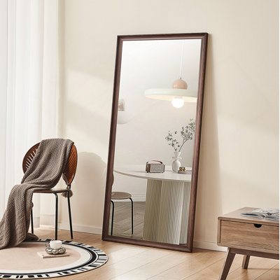 Miroir de plancher 70 po x 32 po pleine longueur doré avec cadre en polyuréthane, grand miroir mural ou incliné pour la chambre à coucher, le salon et le vestibule