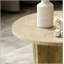 Ensemble de tables basses luxueuses en or jaune, beige et marbre naturel, pierre véritable pour des espaces de vie élégants