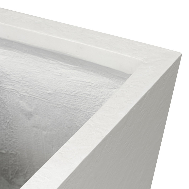 Koto Planter, 22" H x 22" W x 22" D, Textured White Concrete