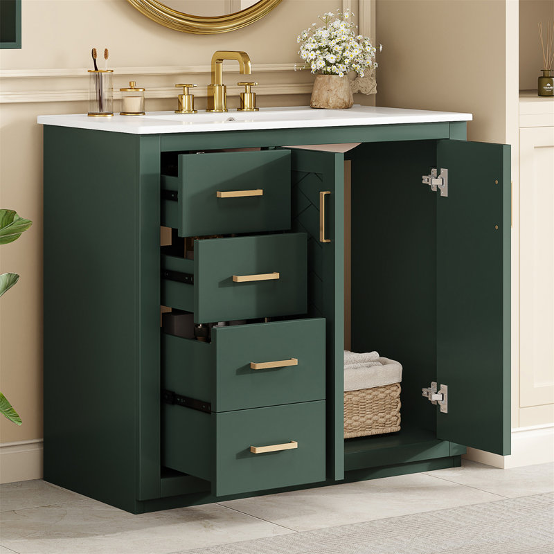 Meuble-lavabo 36 po avec lavabo en céramique