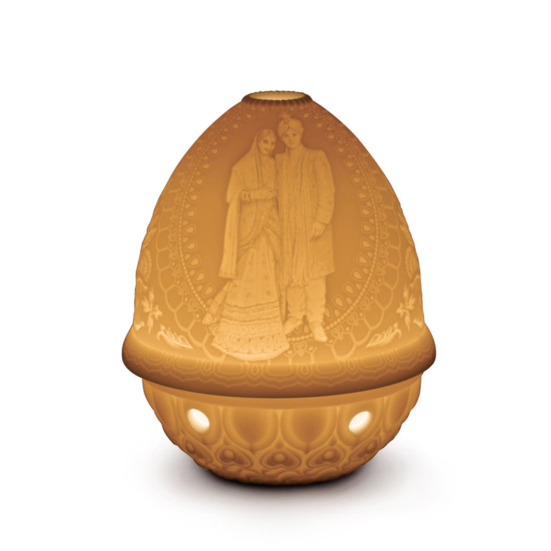 Lumière de fantaisie de mariage indien 4,72 po Lithophane