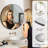 Round Wall Mirror, 18–36 Inch Large Circle Mirror with Black/Gold Metal Frame-1705099228-1705099230