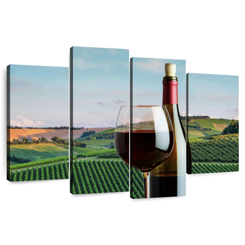 Yarlin Red Wine In Tuscany, 54" H x 84" W