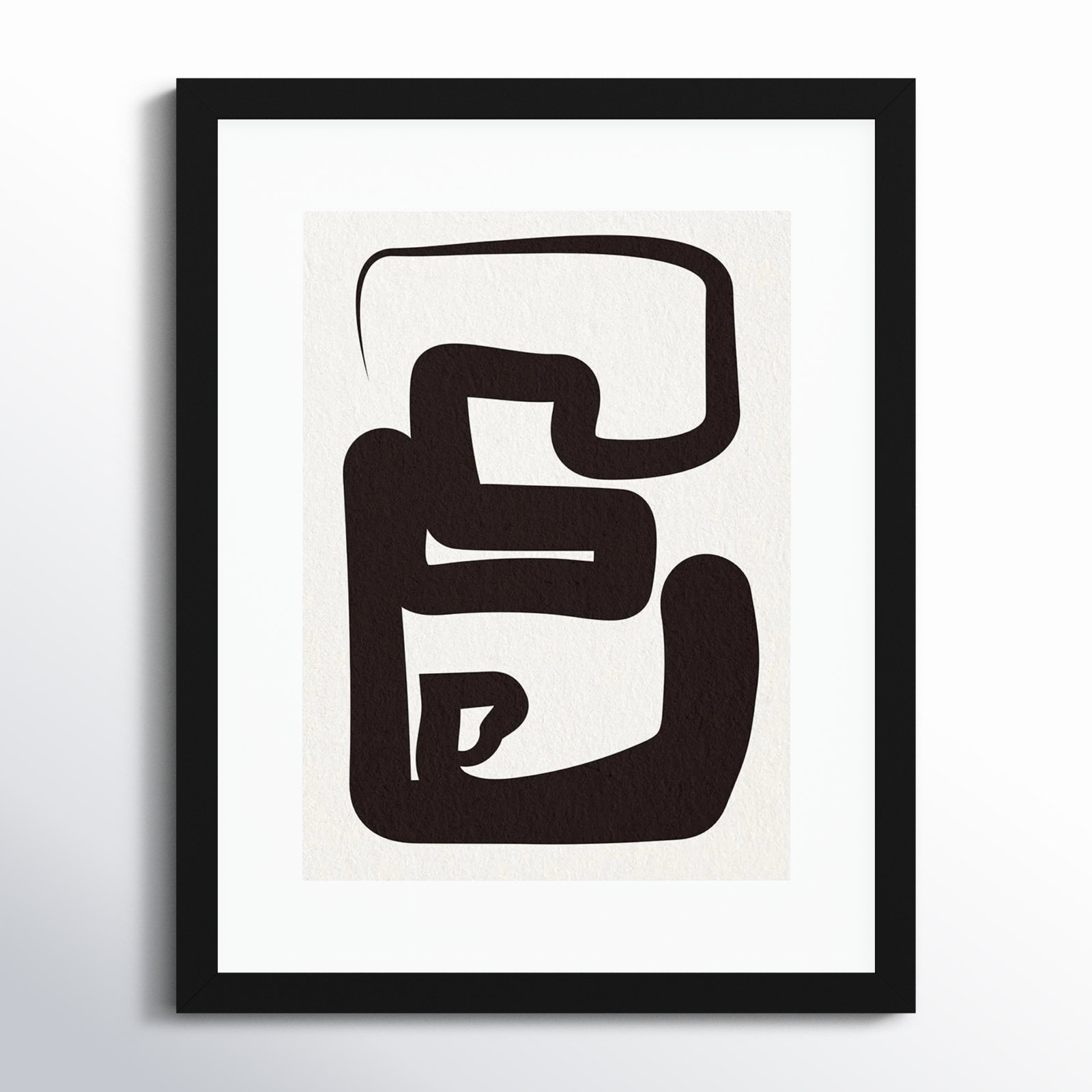 Oneliners-1 by Design Fabrikken, Black Framed Paper, 19.12" H x 15.12" W x 0.88" D