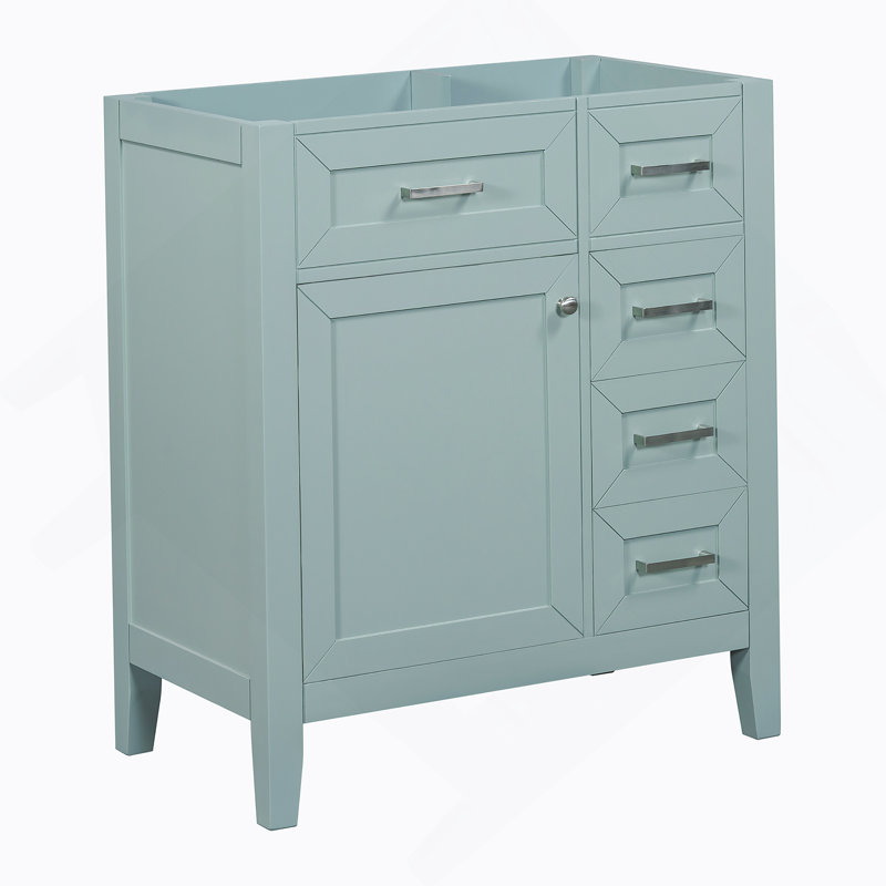 Meuble-lavabo de salle de bain sans lavabo, base d'armoire seulement, armoire de salle de bain avec tiroirs, structure solide