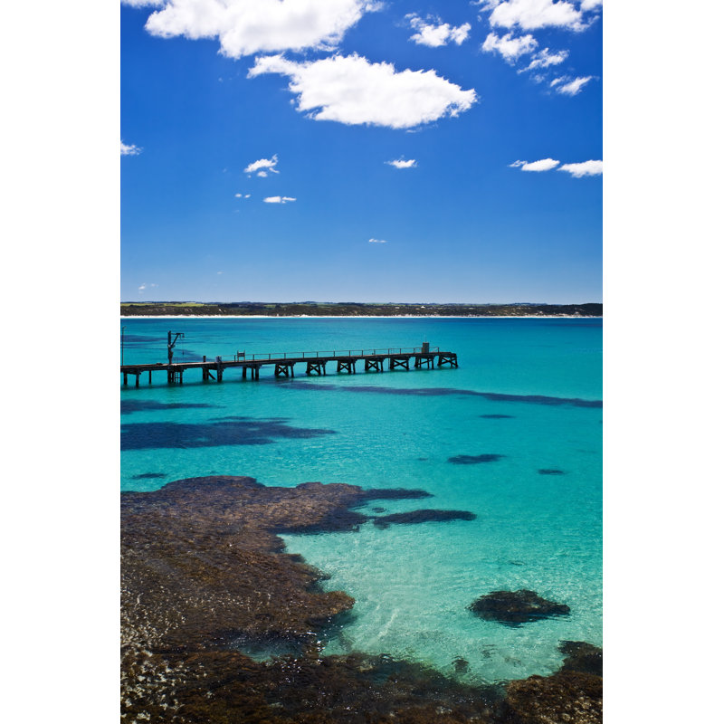 An Empty Jetty In A Beautiful Bay - Wrapped Canvas Print, 122cm H x 81cm W