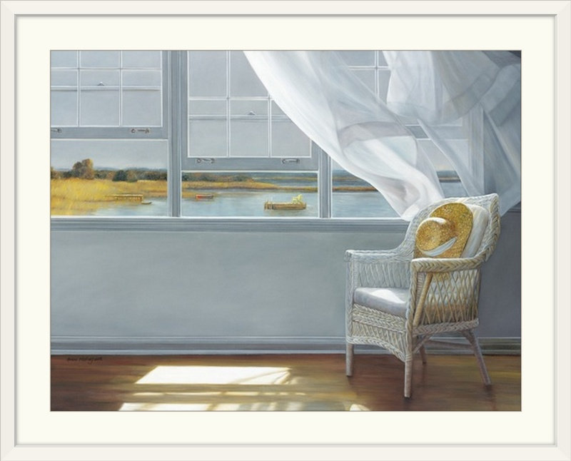 « lake effect », impression Karen Hollingsworth, H 26 po x l 32 po x P 1 po, Cadre blanc