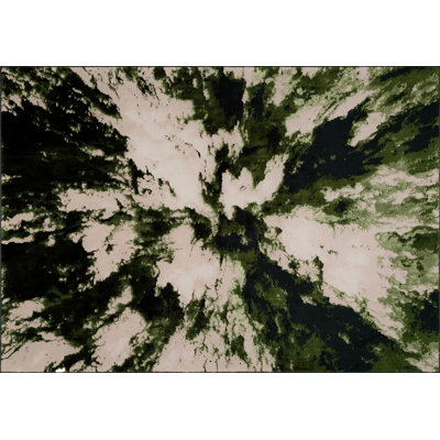 Abstract Flokati Area Rug