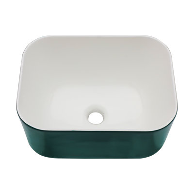 APRESSHUI 12'' Ceramic Rectangular Bathroom Sink