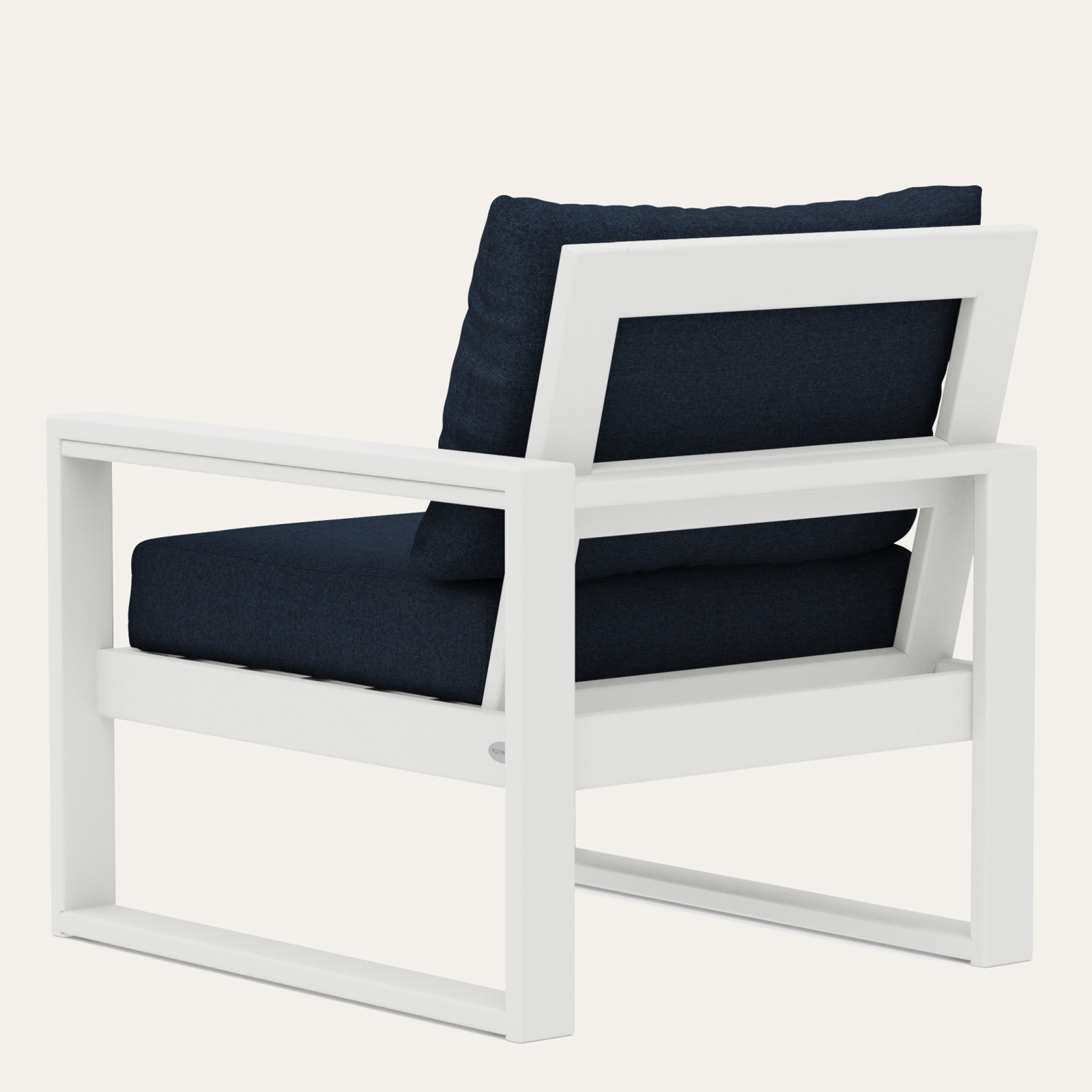 Edge Patio Lounge Chair, Marine Indigo, White