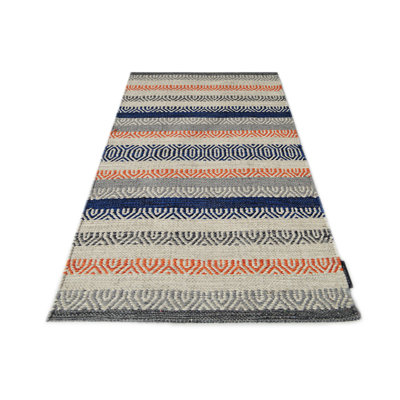 Saffron Striped Hand Woven Area Rug