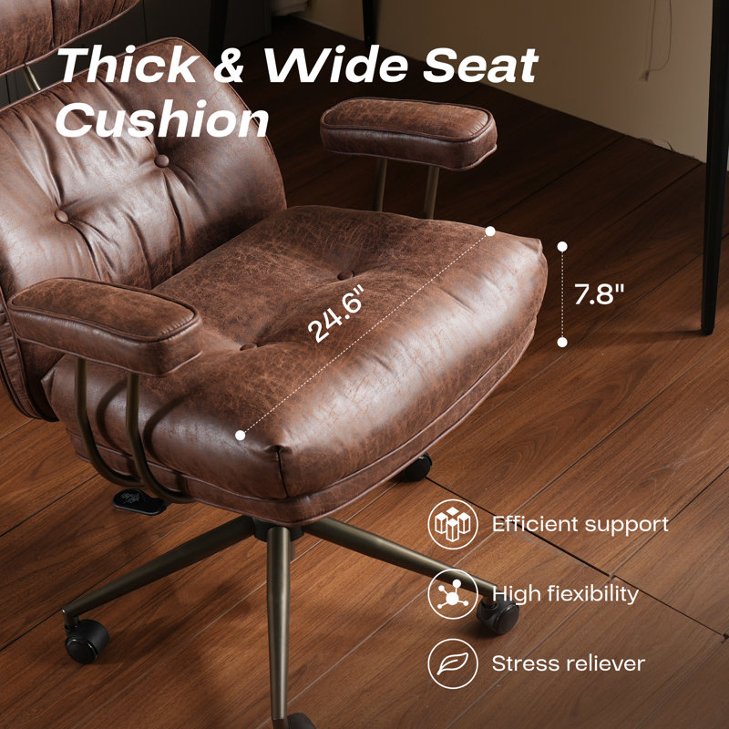 High Back Ergonomic Desk Chair, Breathable Office Chair With Lumbar Support And Rocking Function, Big And Tall Executive Pc Chair