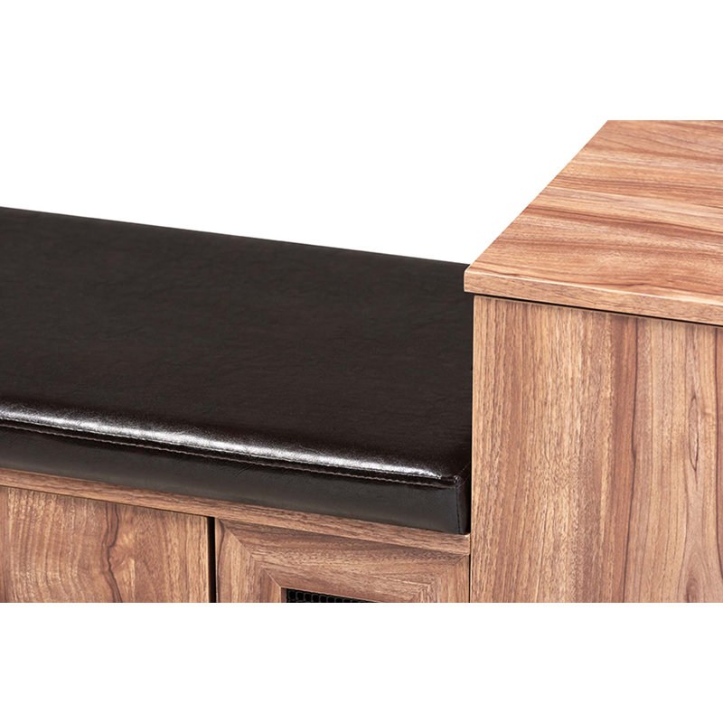 Lena Faux Leather Upholstered Storage Bench