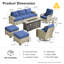 Ensemble de chaises berçantes d'extérieur 8 pièces-2081582163-2090397759
