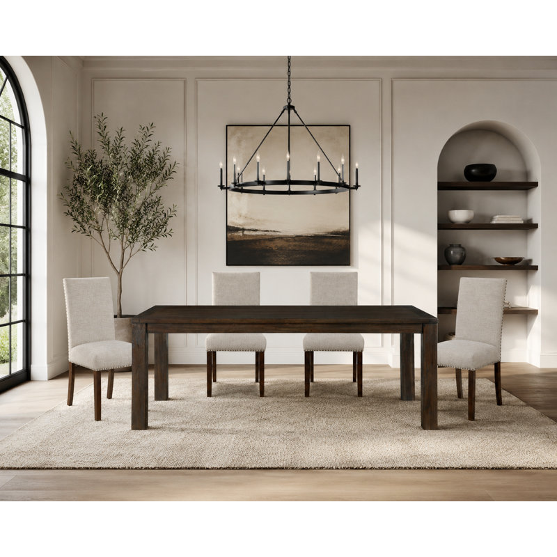 Ensemble de salle à manger 5 pièces Fullmer X Harbor, Ensemble de cinq pièces : table, quatre chaises, Beige