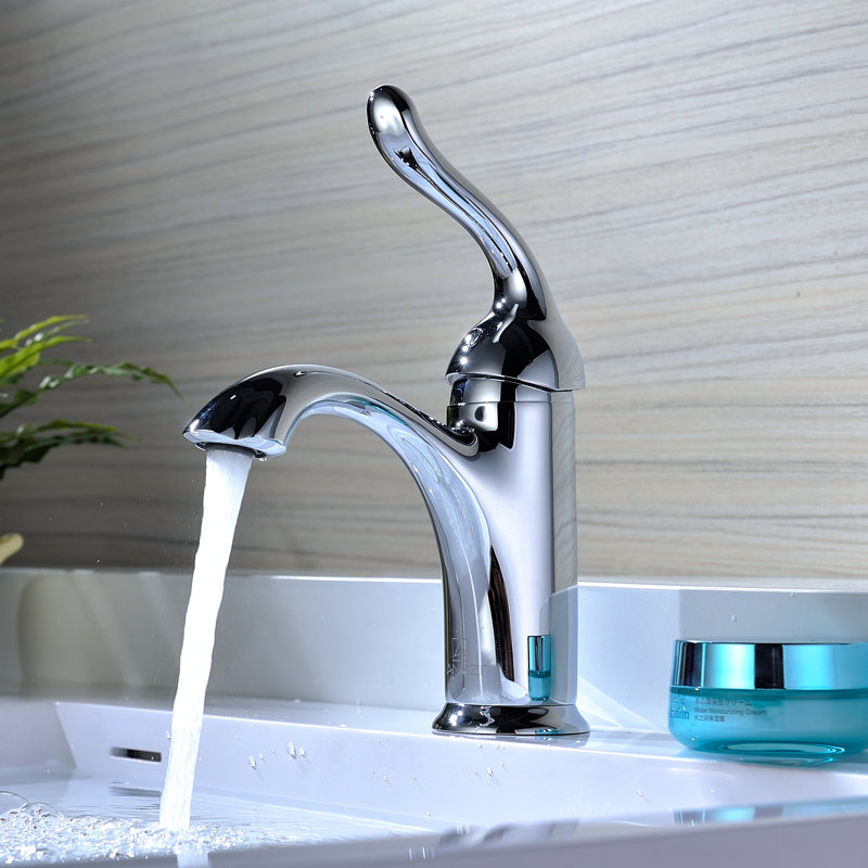 Arc Single-handle Bathroom Faucet with Drain Assembly, Polished Chrome