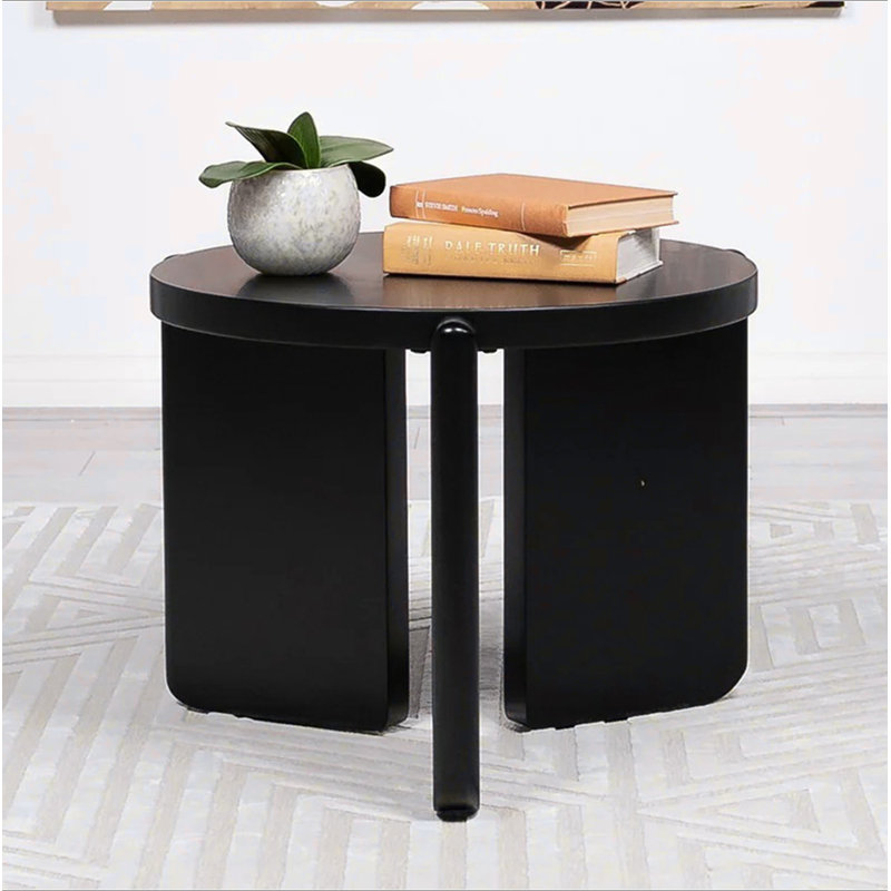 Round Wooden End Table