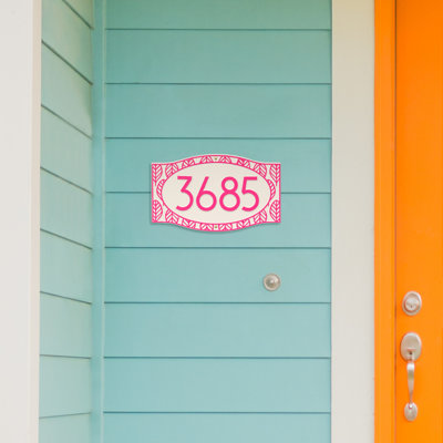 Frond Neohaus 1-Line Personalized Wall Address Plaque