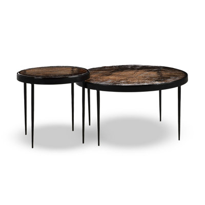 Carmen Glass Top Nesting Coffee Table