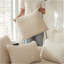 Canapé-lit semi-circulaire 78,5 pouces en velours côtelé 2-en-1 78 pouces, fauteuil inclinable design avec coussin pour le cou et cinq coussins décoratifs dans le salon-1214989444-1214989445