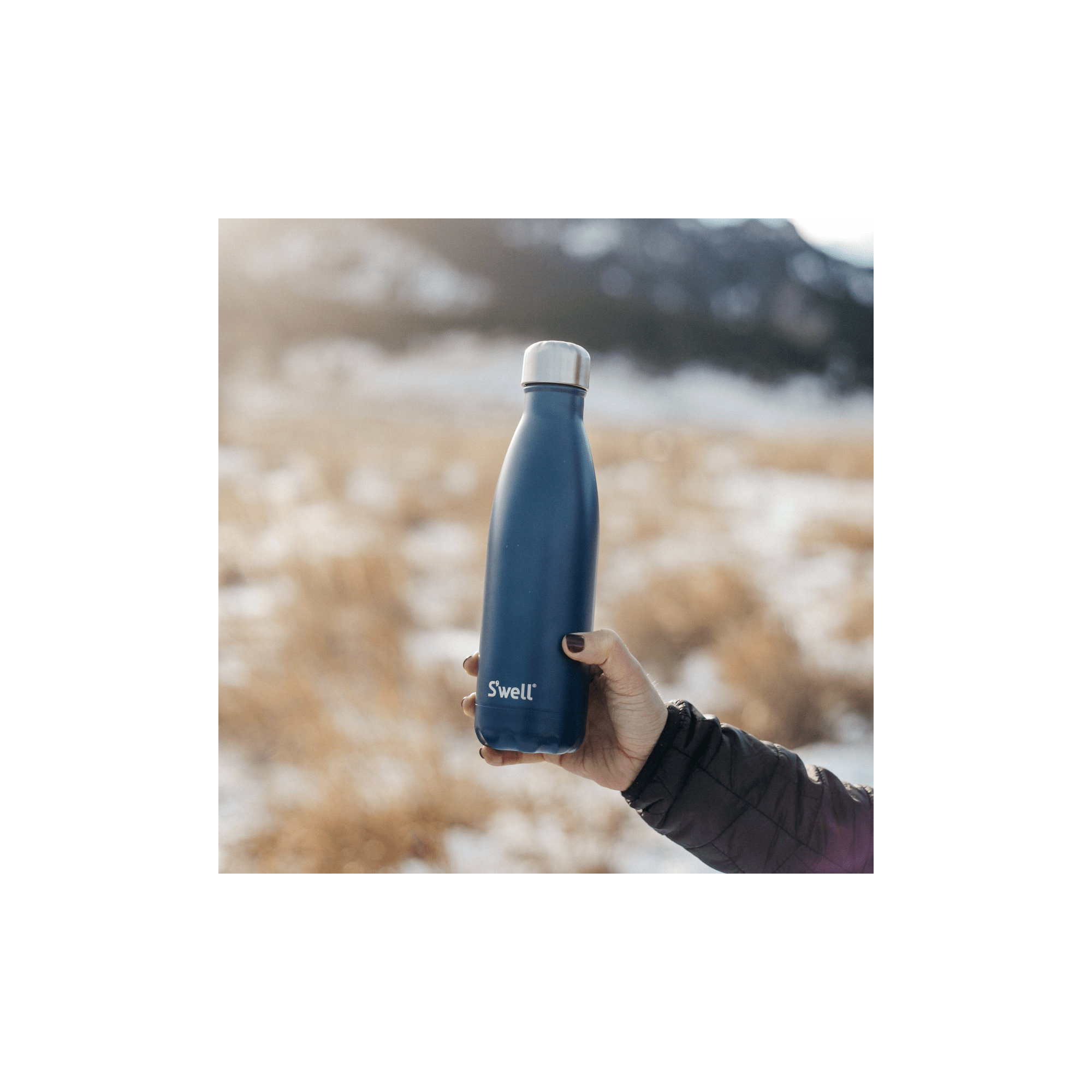 S'well Stainless Steel Triple-Layered Vacuum-Insulated Water Bottle, 17.oz, Azurite