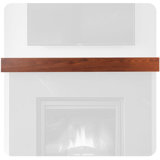 Modern Ember Walnut Creek Fireplace Mantel Shelf - 9" Depth, Close-Grain Details - Real Walnut Wood