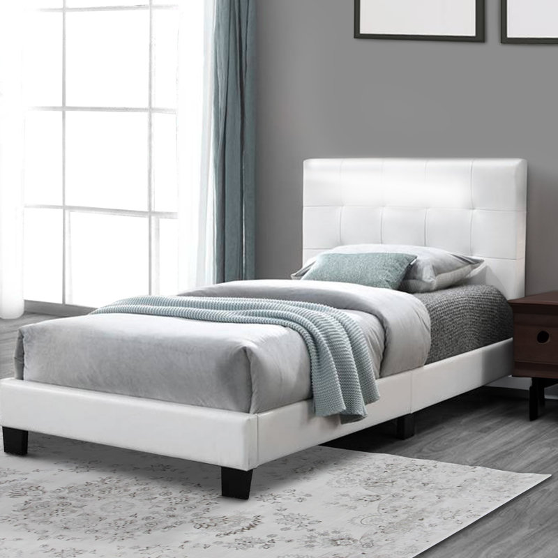 Lit plateforme, Blanc, Grand