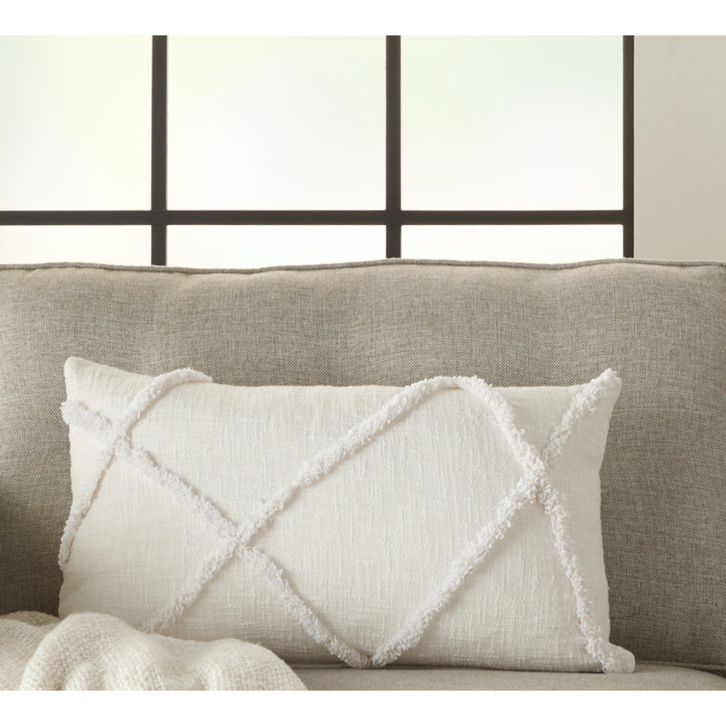Britney Pillow Cover & Insert, White