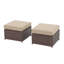 Repose-pieds en osier avec coussin (ensemble de 2)-100740199