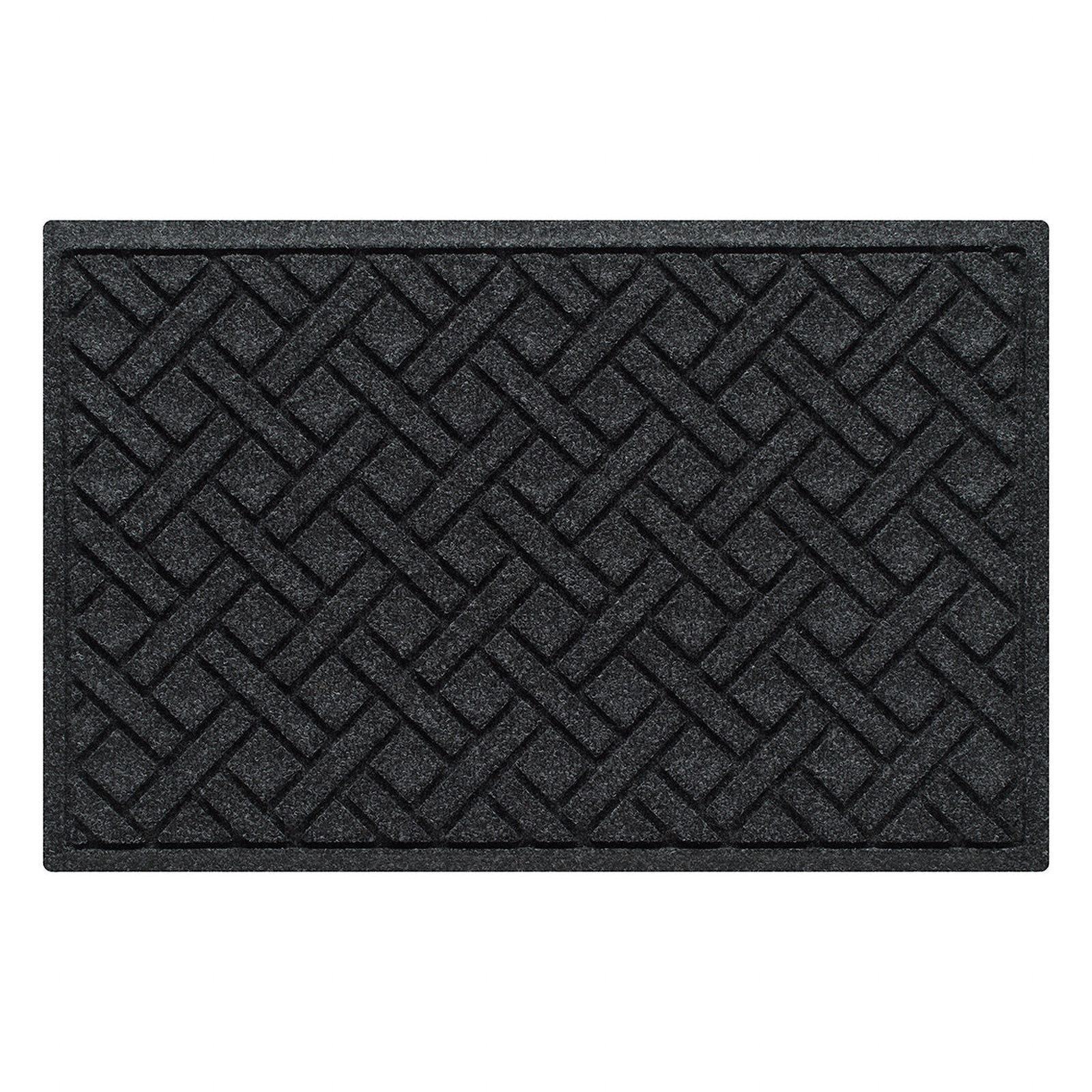 WaterHog® Lattice Non-Slip Doormat, Charcoal, 0.375" H x 36" W x 24" D
