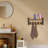 Sorbus Coat Hooks Wall Mount Floating Shelf 15.75 in W x 4.7 in D x 7.5 in H, Coat Rack with 5 Heavy Duty Hooks – Floating Wall Shelf with Hooks for Entryway, Bathroom, Bedroom, Kitchen, or Mudroom, Brown-116792609