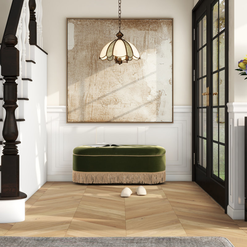 Banc de rangement 48,5 po, Vert, Vert