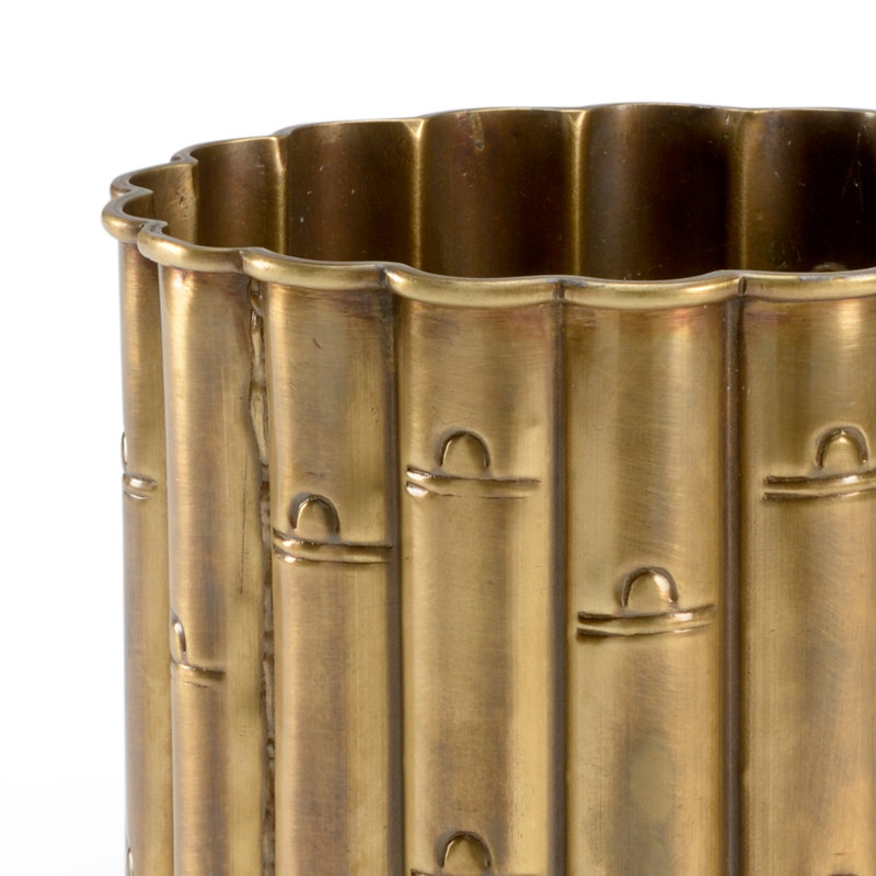 Cachepot en métal, H 6 po x l 6,3 po x P 6,3 po