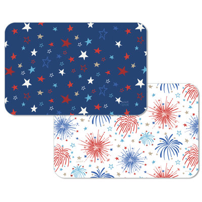 Star Spangled 4 Pack Reversible Easy Care Placemats