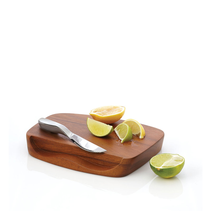 Nambe Blend Bar Board W/ Knife