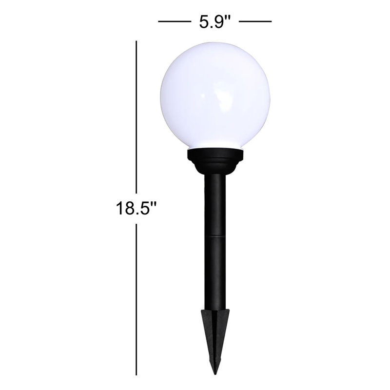 Éclairage de sentier d'extérieur avec DEL, 4, H 18,5 po x l 5,9 po x P 5,9 po