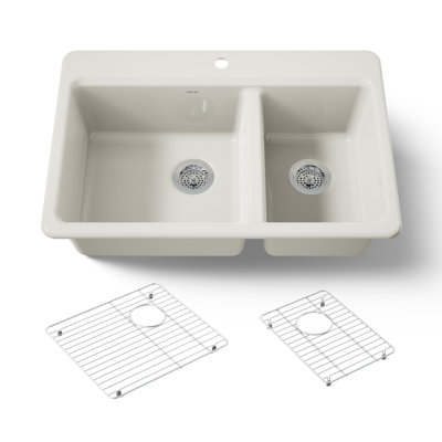 Riverby 33 In. Top-Mount Double-Bowl Kitchen Sink
