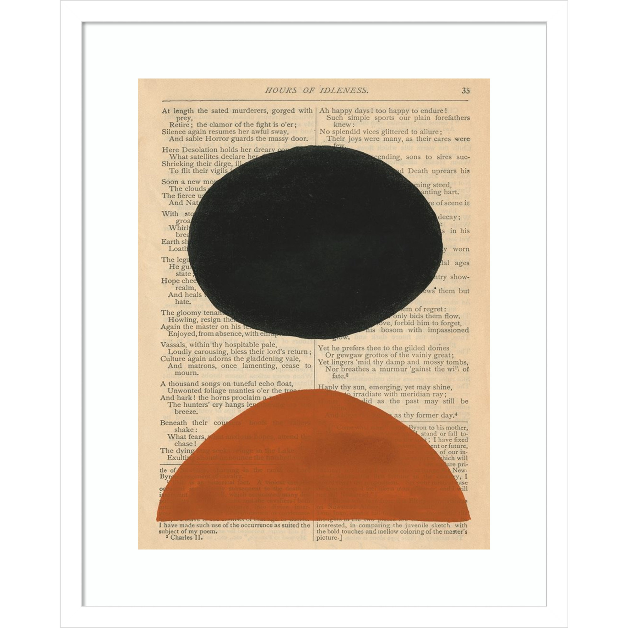 Modern Prose III by W. Stramel, White Framed Paper, 21.38" H x 17.38" W x 0.88" D