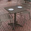 Table carrée pour l'intérieur et l'extérieur en aluminium à plateau lisse avec base Siward-848127751-921347168