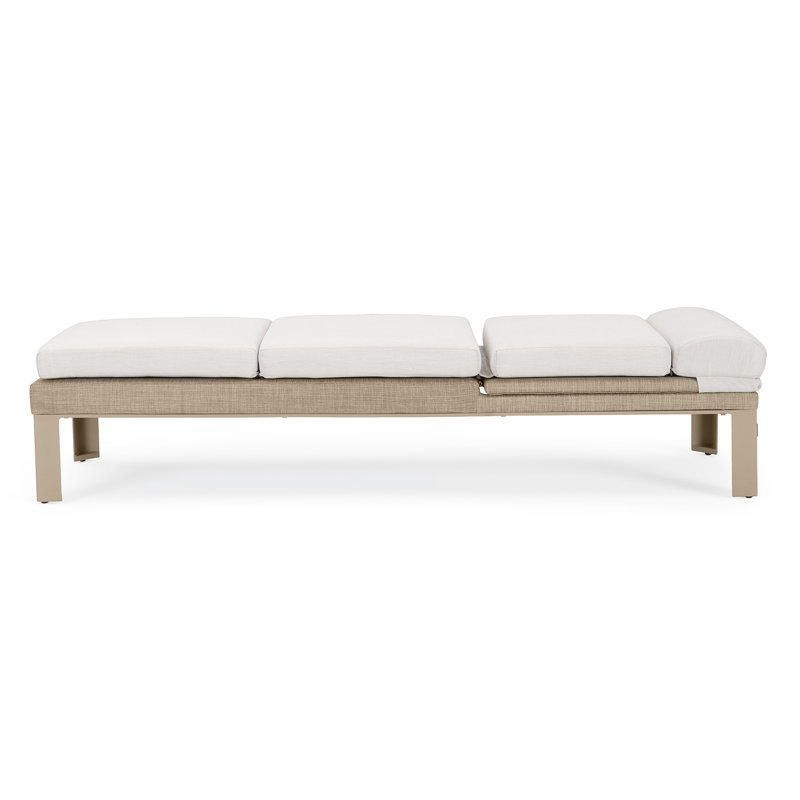 Ensemble de chaises longues avec coussins Santrez, Fenouil