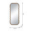 Miroir surdimensionné en bois 31,4 x 1,4 x 74 po avec cadre brun unique