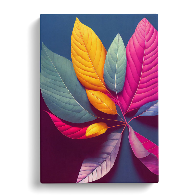 XC1022-1607X Colourful Leaves No.4 - Wrapped Canvas Print, 76cm H x 50cm W x 3cm D
