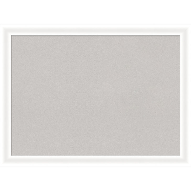 Tableau blanc à panneau étroit en bois Oliver, H 23 po x l 31 po, Gris