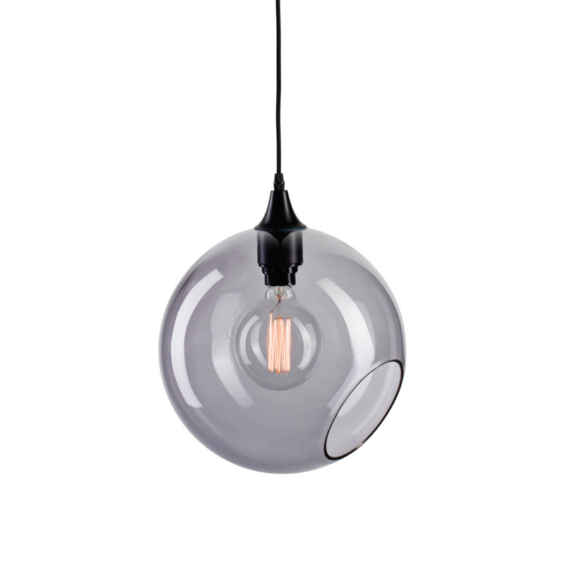 Luminaire suspendu sphère 1 lumière Ballroom, H 15 po x l 13 po x P 13 po, Bleu