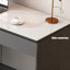 Bureau léger en forme de L avec bureau en pierre frittée-203976661