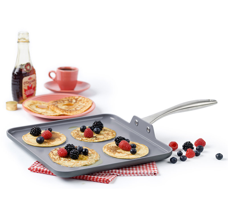 Lima 11-Inch Gray Ceramic Nonstick Square Griddle